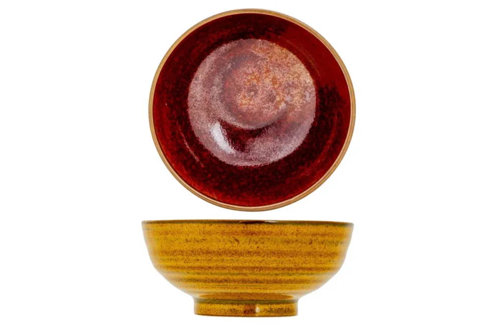 Mini pot rond jaune porcelaine Ø 8 cm Elements Mustard Proof Haute Qualité