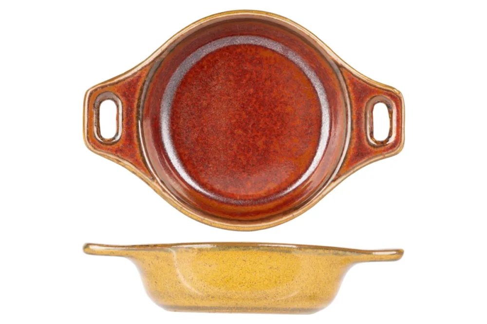 Coupelle cocotte jaune porcelaine Ø 10 cm Elements Mustard Proof Prix Bas