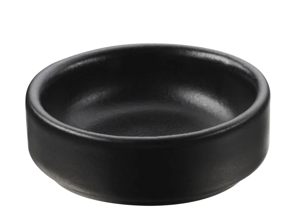 Coupelle rond noir porcelaine culinaire Ø 6,3 cm Cook And Play Revol Haute Qualité