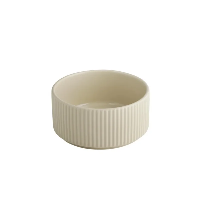 Livraison Gratuite Coupelle rond beige porcelaine Ø 12,5 cm The Grid Aps