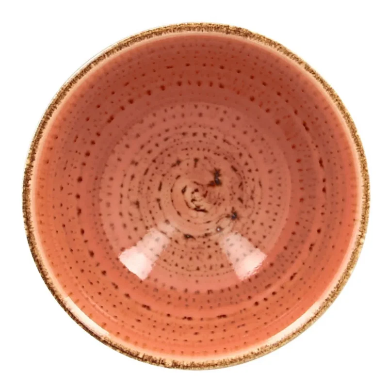 Vente Directe Bol rond orange porcelaine vitrifiée Ø 12 cm Twirl Rak