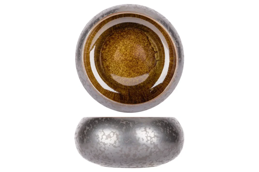 Bowl rond argent porcelaine Ø 15 cm Elements Mineral Proof Affaire À Saisir
