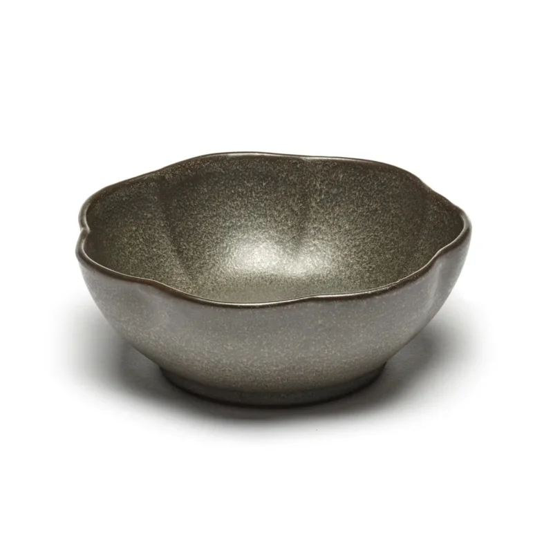 Certifié Bol rond vert grès émaillé Ø 13 cm Inku Serax