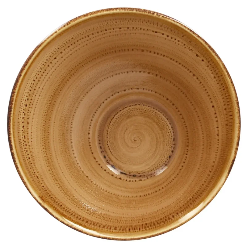 Bol à salade marron porcelaine vitrifiée Ø 21,5 cm Twirl Rak Must-Have
