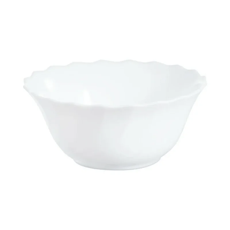 Bol à salade rond blanc verre opal Ø 12,6 cm Trianon Arcoroc Affaire À Saisir