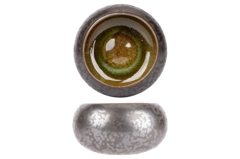 Bowl rond argent porcelaine Ø 8 cm Elements Mineral Proof Expédition Rapide