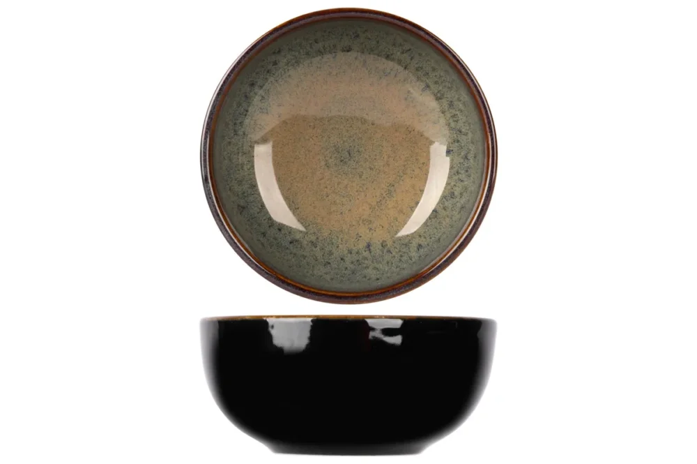 Livraison Gratuite Bol rond noir porcelaine Ø 10 cm Bogota Proof