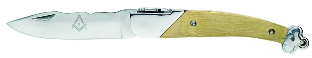 Couteau pliant FRANC-MAÇON 8,5 cm inox bois unie Seulement Aujourd’hui