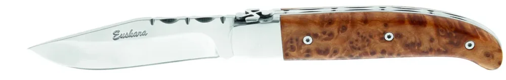 Certifié Couteau pliant EUSKARA 10,5 cm inox bois unie