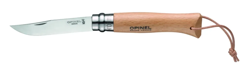 Couteau pliant OPINEL n°8 8,5 cm inox bois unie Meilleure Vente