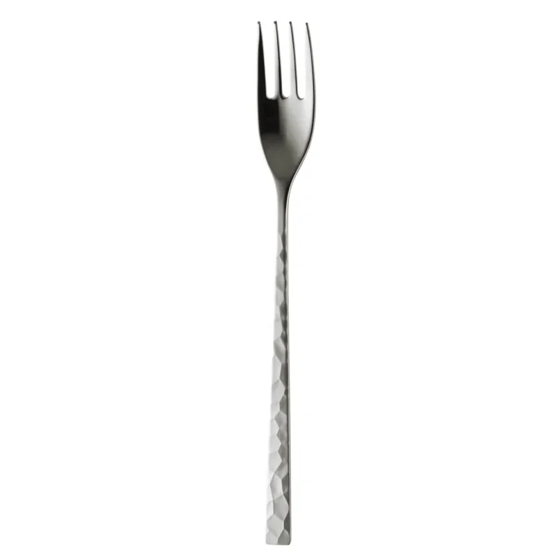 Fourchette de table inox 18/10 21,5 cm Fuse Martele Degrenne Offre Spéciale