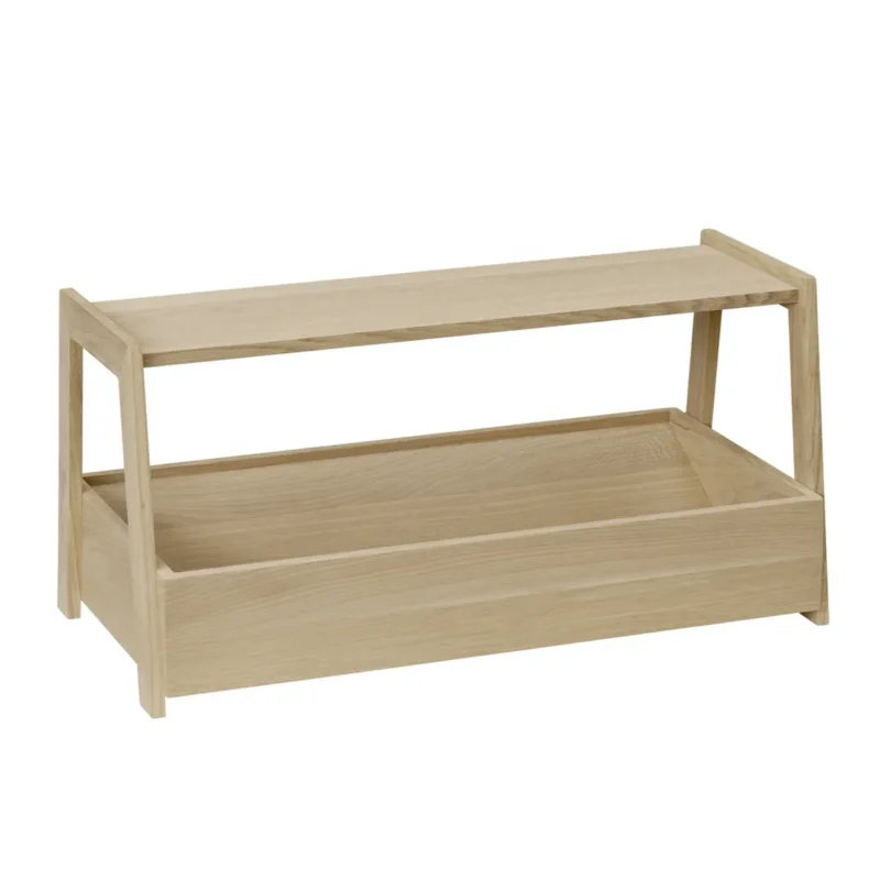 étagère 2 niveaux chêne 54x26,5x26,5 cm Valo Aps Promotion Saisonnière