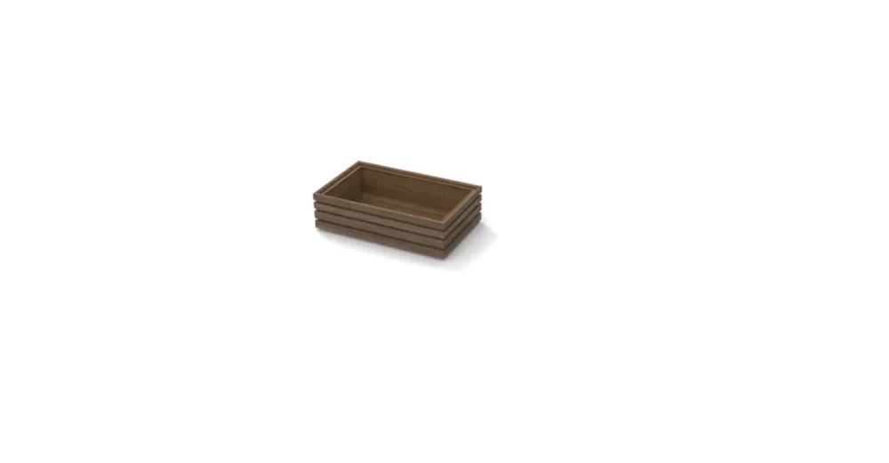 Caisse noyer 26,5x16,3x7,5 cm Flow Craster Soldes
