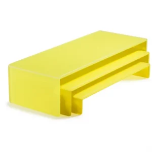 Set 3 présentoirs résine Nacryl® jaune 49,5x19,5x12 cm Mealplak Commander Maintenant