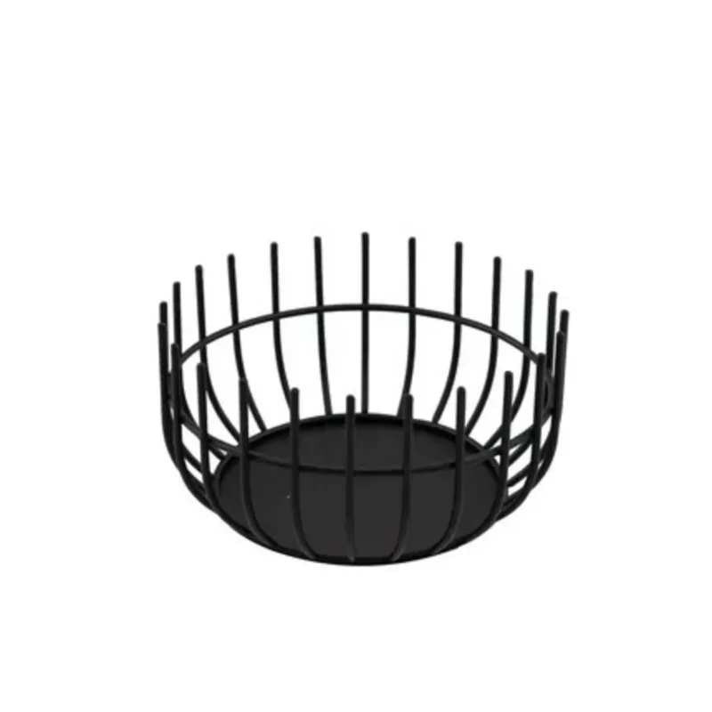 Produit De Marque Corbeille à fruit acier noir 200x200x100 mm
