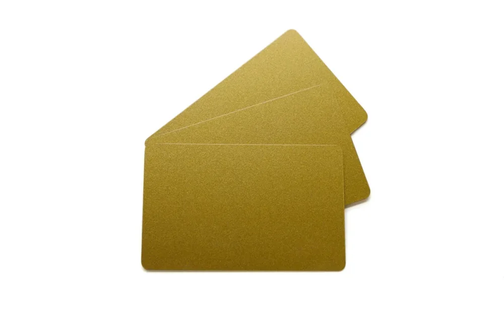 Carte PVC rectangulaire or 86x54 mm Edikio (100 pièces) Offre Du Jour