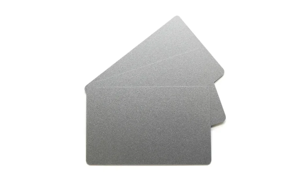 Carte PVC rectangulaire argent 86x54 mm Edikio (100 pièces) Acheter En Ligne