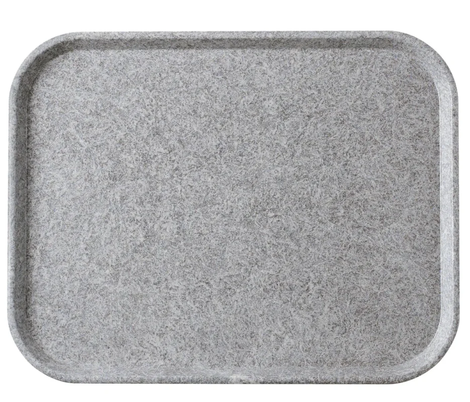 Vente Directe Plateau polyester gris 46x36 cm Poly Str Platex