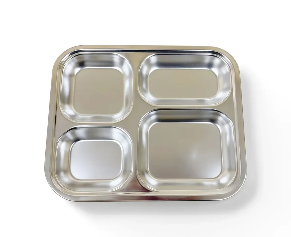 Achetez Aujourd’hui Plateau 4 compartiments rectangulaire inox 25 cm Hypinox Pro.mundi