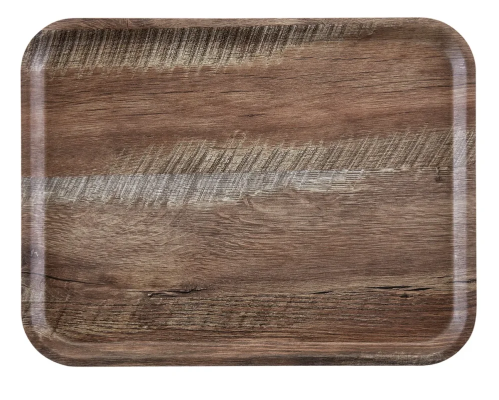 Plateau bois compresse marron 24x35 cm Madeira Cambro Pas Cher
