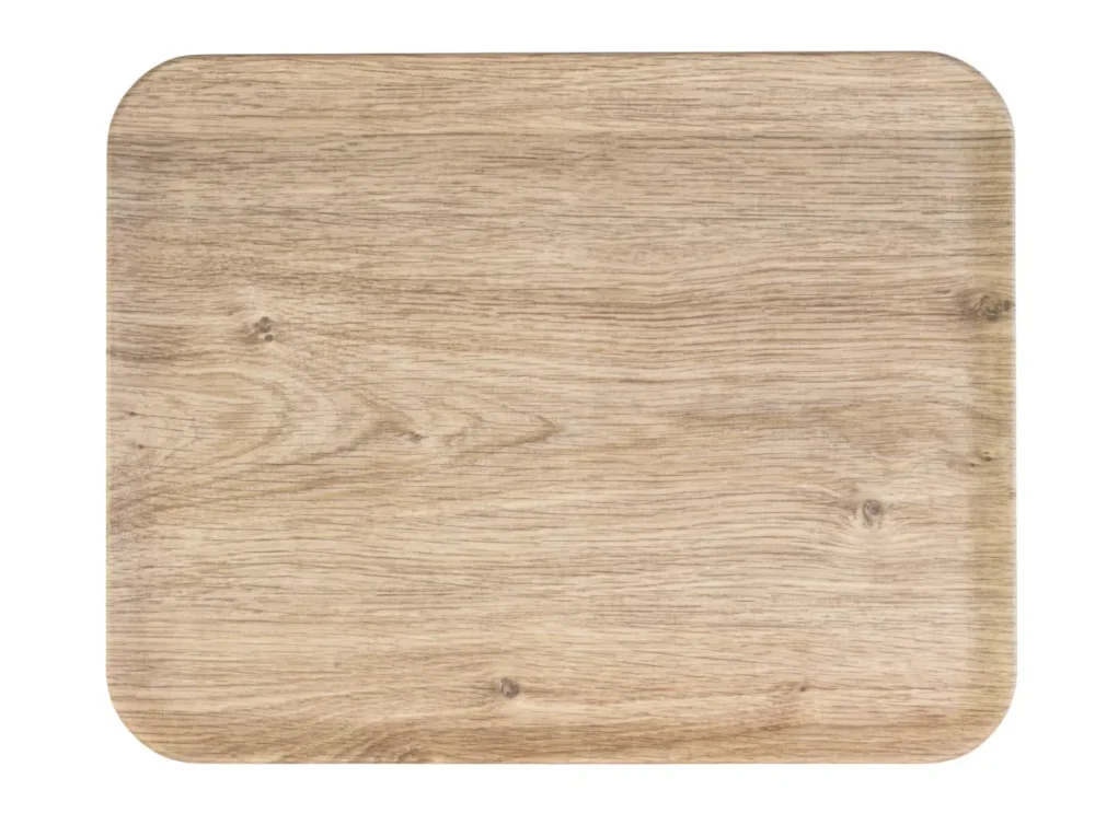 Plateau polyester Chêne clair 42x32 cm Profil 2 Biosourcé Platex Top Vente