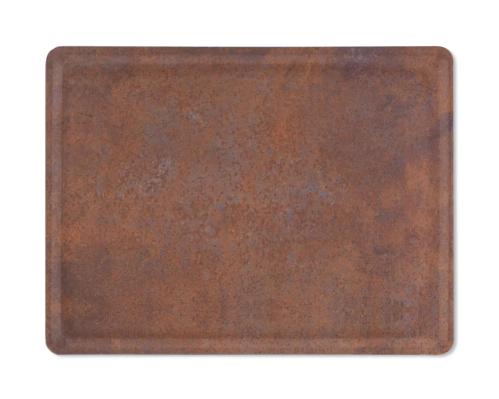 Plateau bois rouille 37x28 cm Slim Platex Commander Maintenant