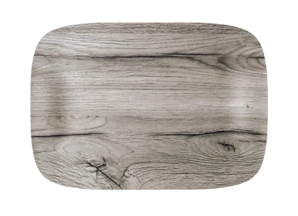 Solde Plateau bois chêne gris 41x29 cm Papillon Platex