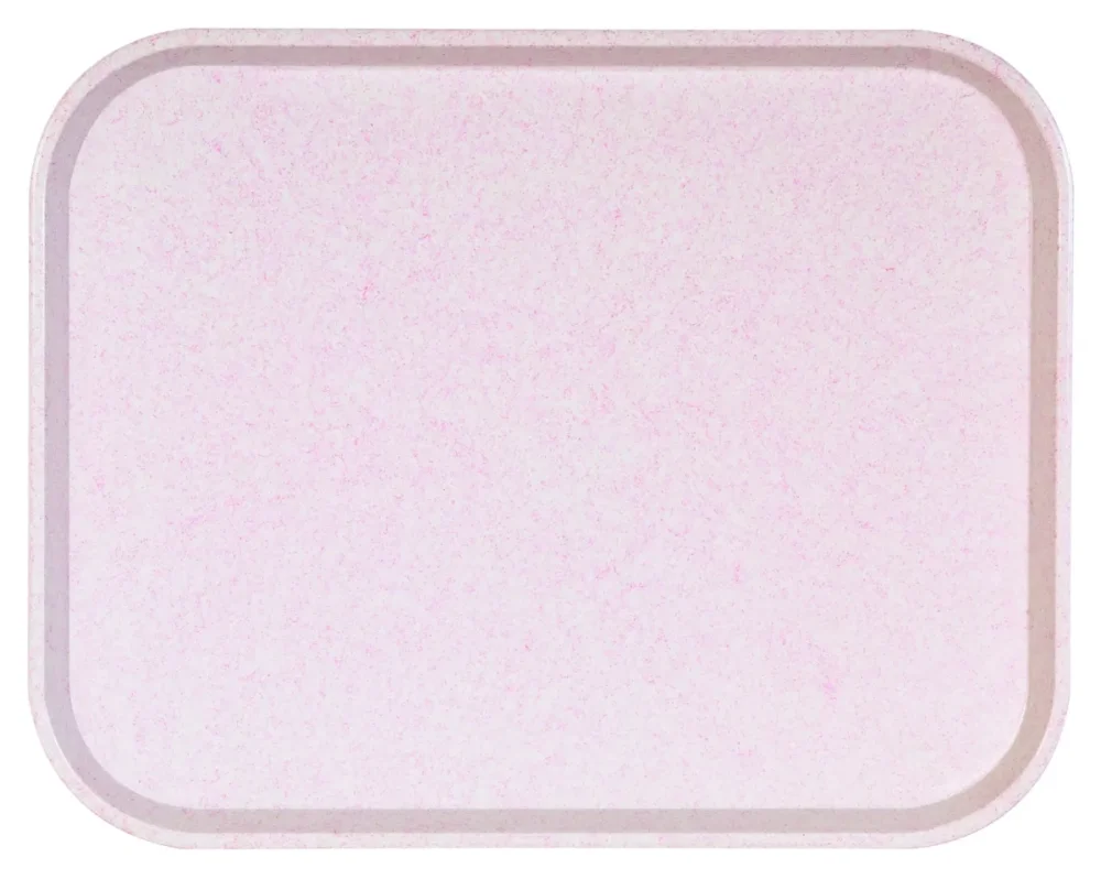 Plateau polyester rose 46x36 cm Poly One Platex Petit Prix