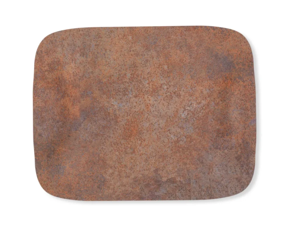 Remise Plateau bois rouille 46x36 cm Papillon Platex
