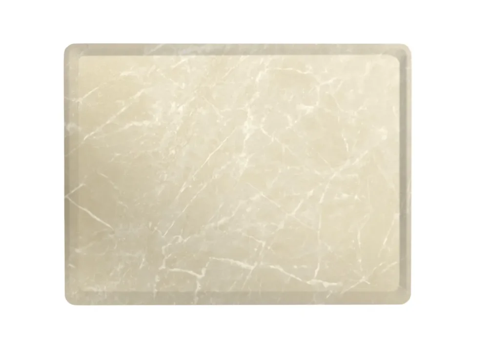 Remise Plateau bois marbre beige 37x28 cm Slim Platex