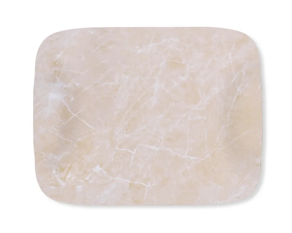 Plateau bois marbre beige 60x40 cm Papillon Platex Nouveauté