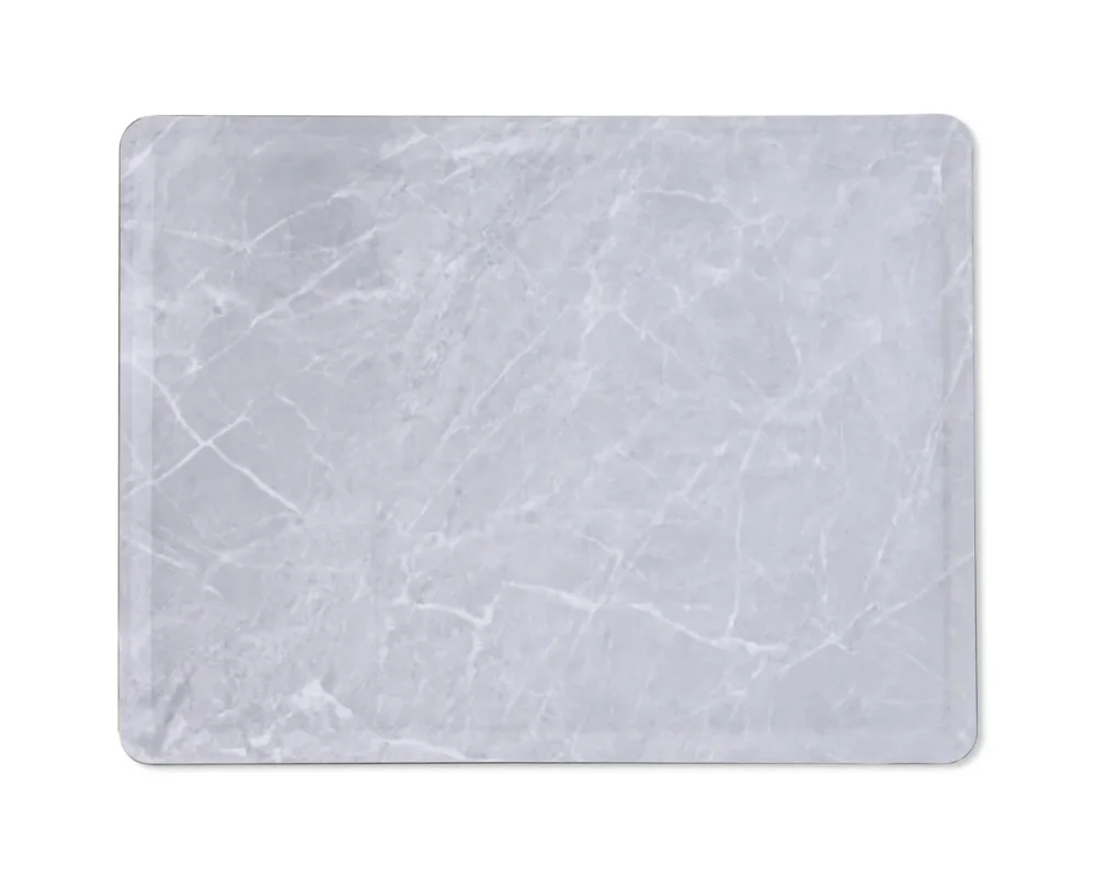 Plateau bois marbre gris 37x28 cm Slim Platex Vente Flash