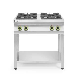 Cuisinière à gaz – 4 feux, support ouvert, HENDI, Kitchen Line, 19kW, 800x700x(H)900mm Must-Have