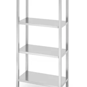 Rack de stockage avec 4 étagères pleines – vissé, HENDI, Kitchen Line, 800x400x(H)1800mm Dernier Modèle