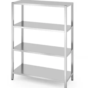 Rack de stockage avec 4 étagères pleines – vissé, HENDI, Kitchen Line, 1200x500x(H)1800mm Dernière Chance
