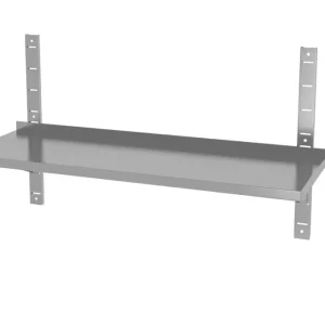 Haute Qualité Étagère murale réglable, simple, avec 2 supports, HENDI, 1000x300x(H)600mm