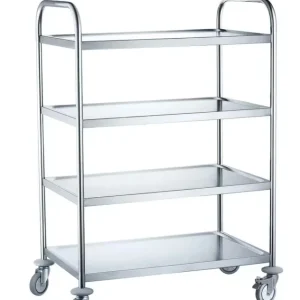 Achat Immédiat Chariot de service avec 4 étagères, HENDI, 905x585x(H)1245mm