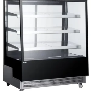 Vitrines réfrigérées avec 3 étagères inclinées, Arktic, 650L, Noir, 230V/490W, 1200x833x(H)1460mm Prix Choc