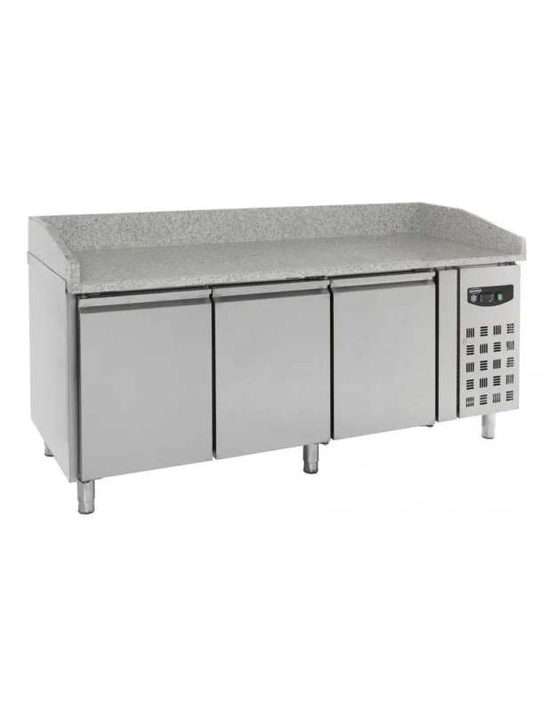 Table à pizza 2025 mm avec 3 portes 600x400 mm, +2°/+8°C Commander Maintenant