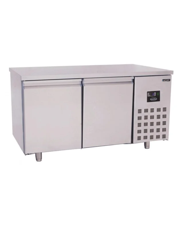 Table réfrigérée pâtisserie 2 portes 600x400 mm, plan en inox, -2°/+8°C Haute Qualité