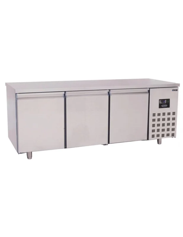 Achat Immédiat Table réfrigérée pâtisserie 3 portes 600x400 mm, plan en inox, -2°/+8°C