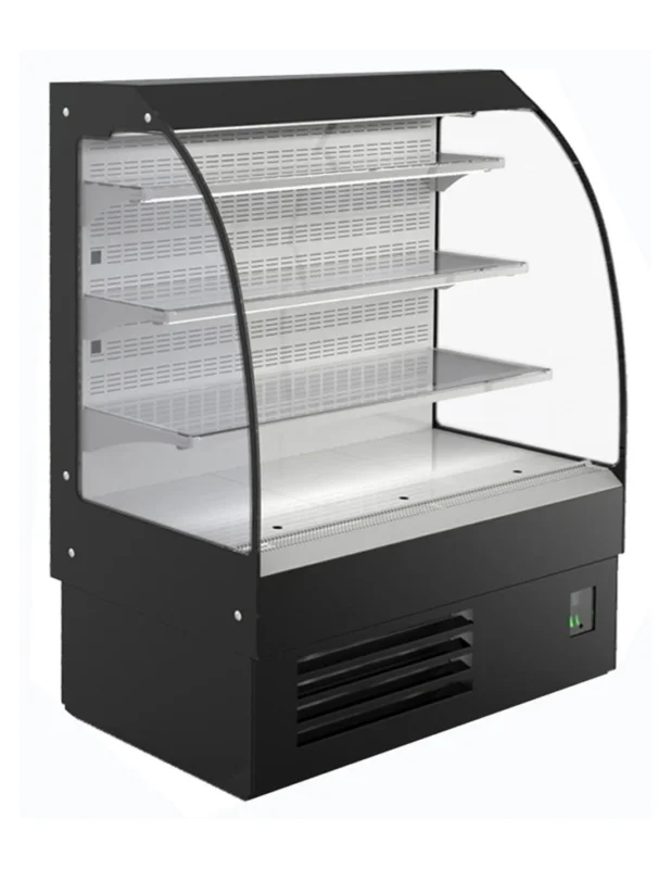 Super Prix Vitrine réfrigérée ventilée avec 3 étagères, -2°/+8°C, L1000 mm - Self Service noir
