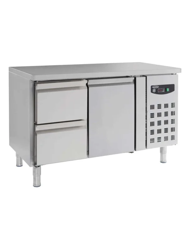 Vente Flash Table réfrigérée 1 porte 2 Tiroirs GN 1/1, +2°/+8°C