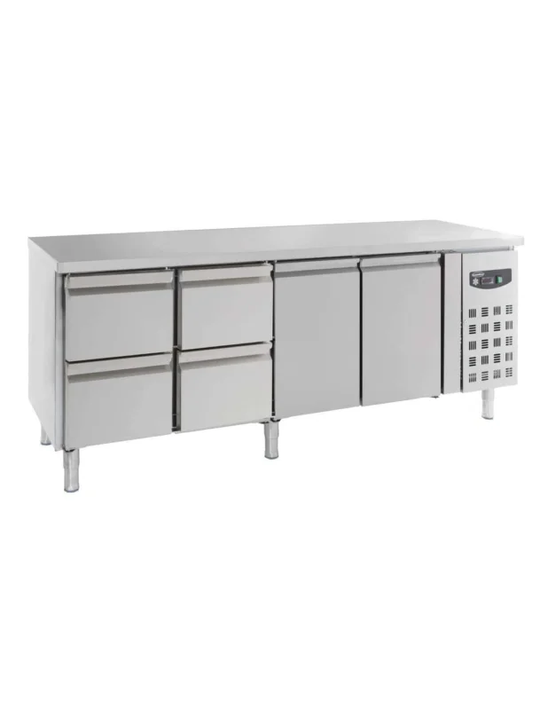 Table réfrigérée 2 portes 4 Tiroirs GN 1/1, +2°/+8°C Expédié Aujourd’hui