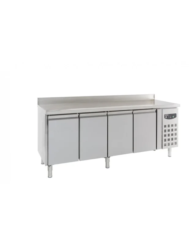 Bon Marché Table réfrigérée 4 portes GN 1/1 avec dosseret , +2°/+8°C