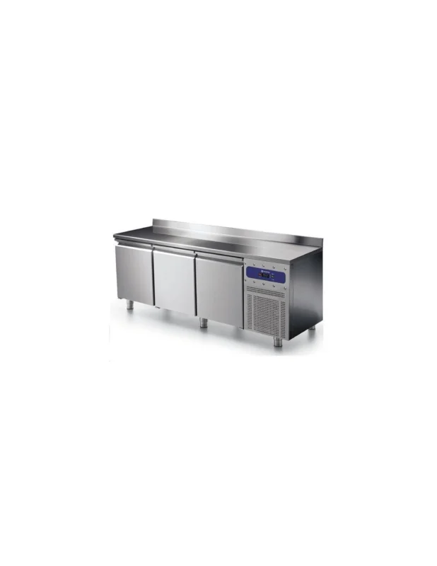 Table réfrigérée 3 portes GN 1/1 avec dosseret, -2°/+8°C Paiement Sécurisé