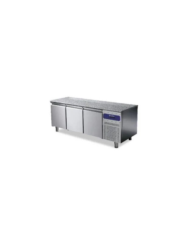 Satisfait Ou Remboursé Table réfrigérée pâtisserie 3 portes 600x400 mm, plan en granite, -2°/+8°C