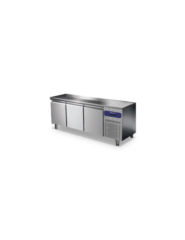 Promotion Table réfrigérée pâtisserie 3 portes 600x400 mm, plan en inox, -2°/+8°C