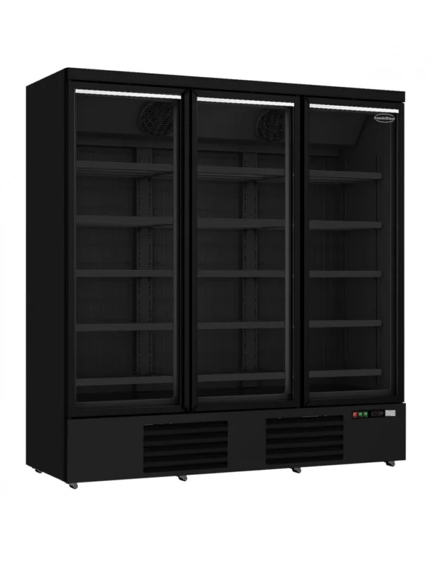 Congélateur vitré 1450 litres sur roues avec 3 portes battantes et 12 étagères, -18°/-22°C Retour Gratuit