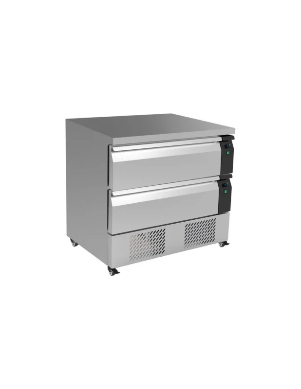 Promotion Saisonnière Table réfrigérée et/ou congélateur 700 mm avec 2 tiroirs GN 1/1, +1°/+4°C/-18°/-21°C
